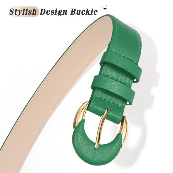 Women's Leather Belts For Jeans Dress Pants Black Brown Belts For Women Ladies✨ - Picture 4 of 6